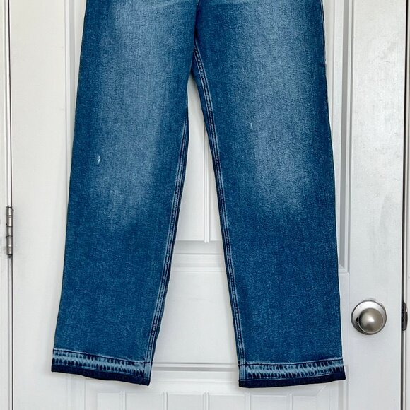 Hollister Ultra High Rise Medium Wash Stretch Straight Leg Dad Jeans Size 3R - Picture 8 of 12
